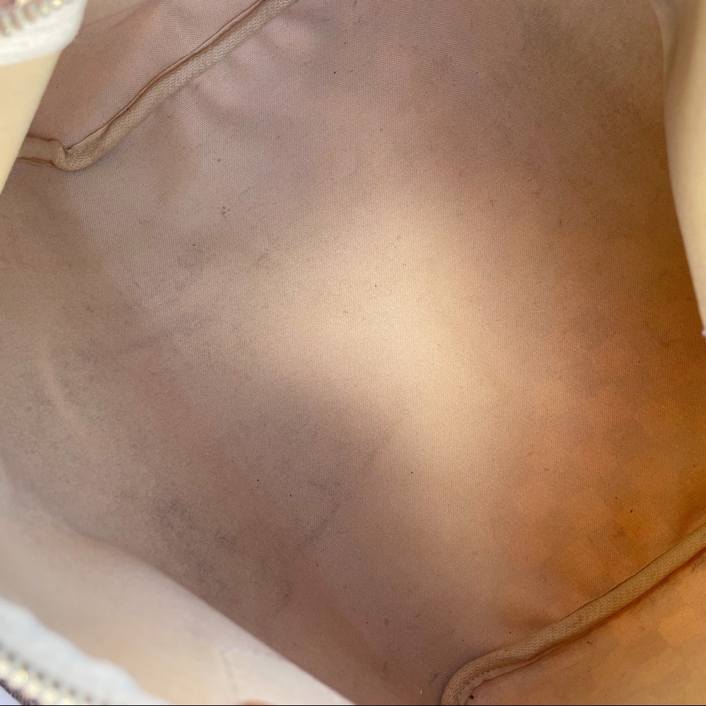 Louis Vuitton White and Brown Checkered Tote - Picture 8 of 15